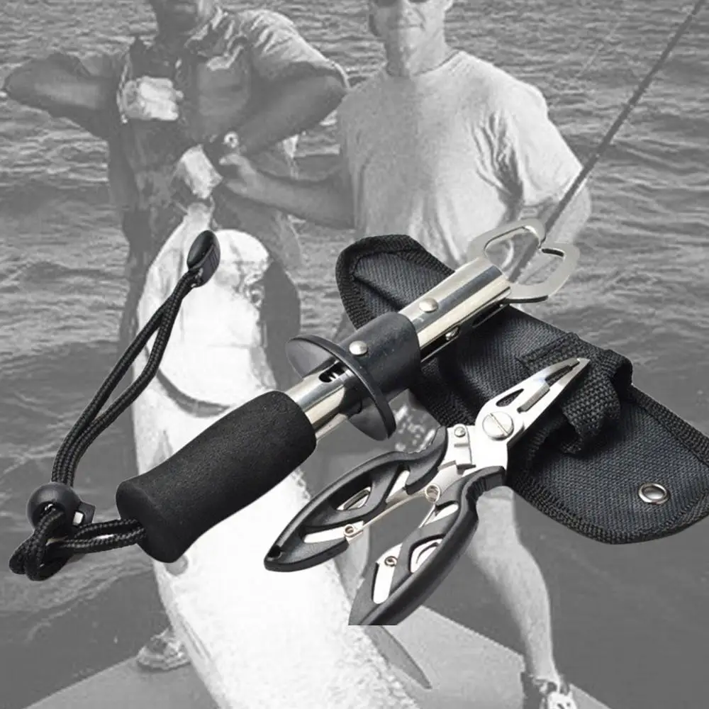 

Stainless Steel Fishing Grip Pliers Set Fishing Clip + Fishing Tongs Combination Fishing Tackle Kit Men's Fishing Gifts