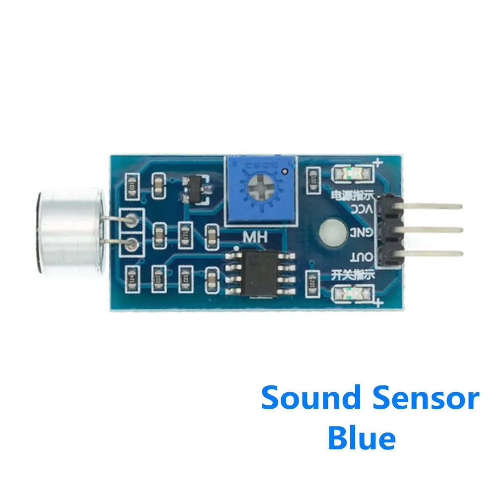 10 шт. 3pin модуль датчика голосового обнаружения умный автомобиль робот Вертолет