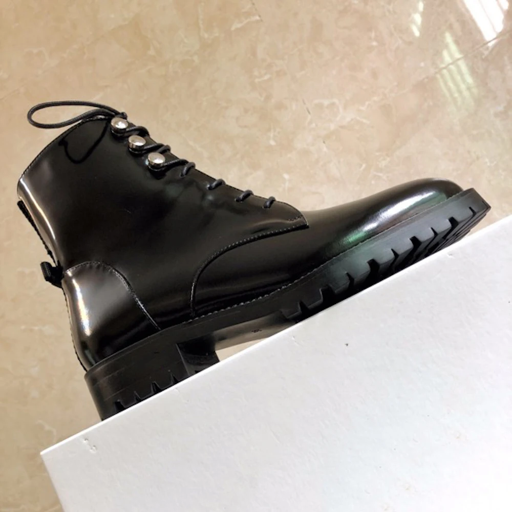 Женские ботинки из натуральной кожи новые модные ботильоны женские Ботинки martin