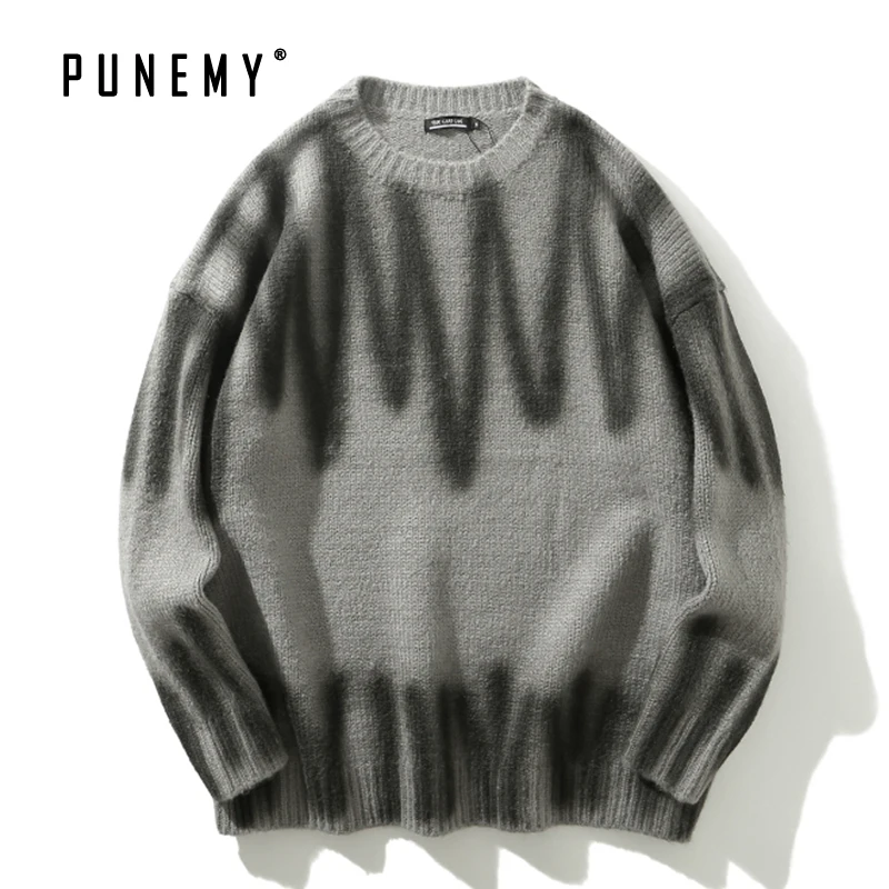 Мужские свитера в стиле хип-хоп уличная одежда с рисунком граффити Ретро стиль