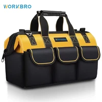 workbro tool bags portable electrician bag multifunction double decker thicken 1680d oxford waterproof shoulder storage toolkit