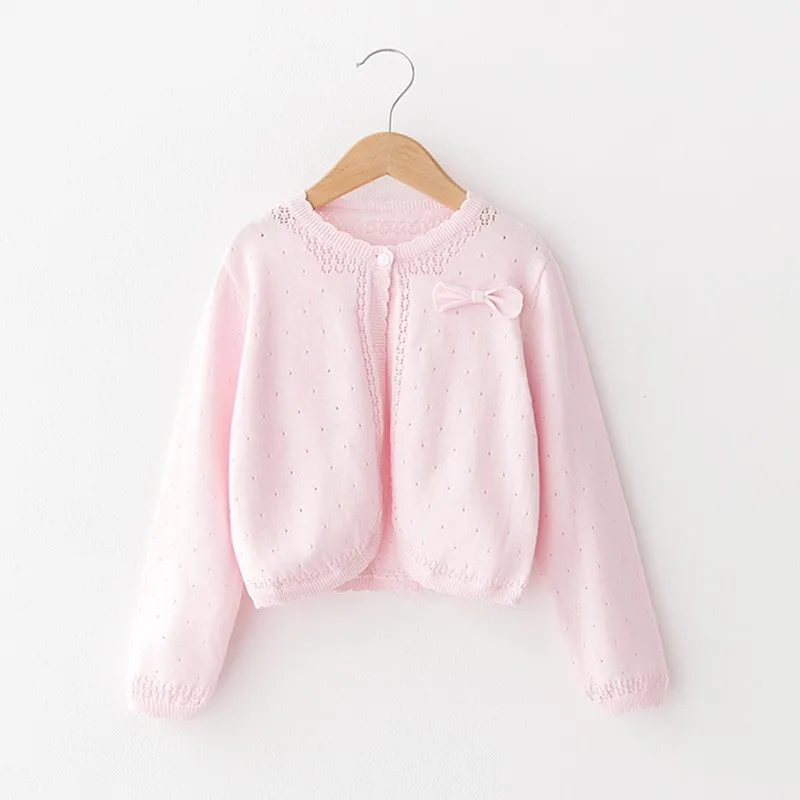 RL/Детский кардиган для девочек свитер хлопковое пальто серого цвета с длинными