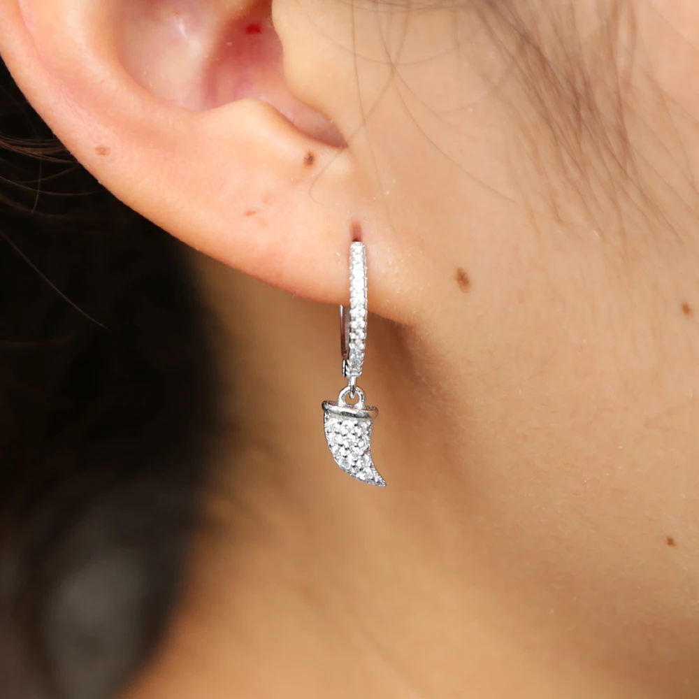 Новые винтажные модные серьги с золотым Рогом микро проложить кубический