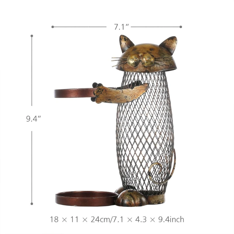 

AXYE Cat Shaped Wine Bottle Bracket Metal Sculpture Wine Rack Holder Practical Sculpture Wine Stand Shelf Desktop Iron Ornaments