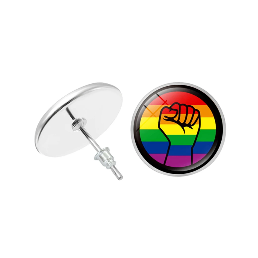 ЛГБТ серьги Би Прайд гвоздики гиаллвергенные для ногтей геев гордыня ювелирные