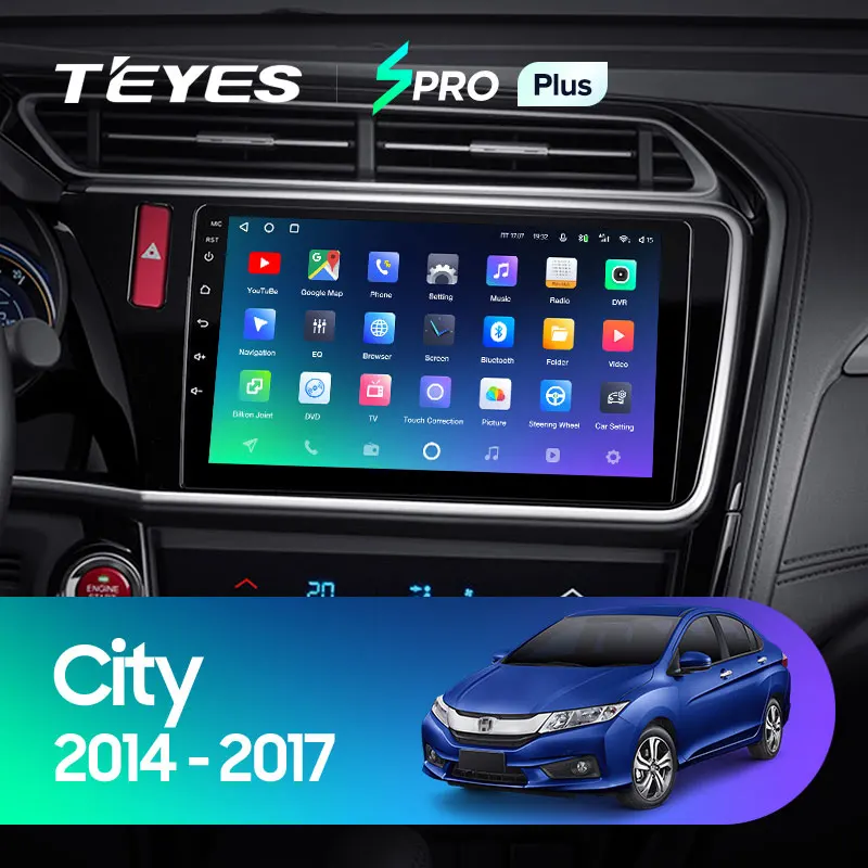 TEYES SPRO Plus For Honda City 2014 - 2017 Car Radio Multimedia Video Player Navigation GPS Android 10 No 2din 2 din DVD | Автомобили и