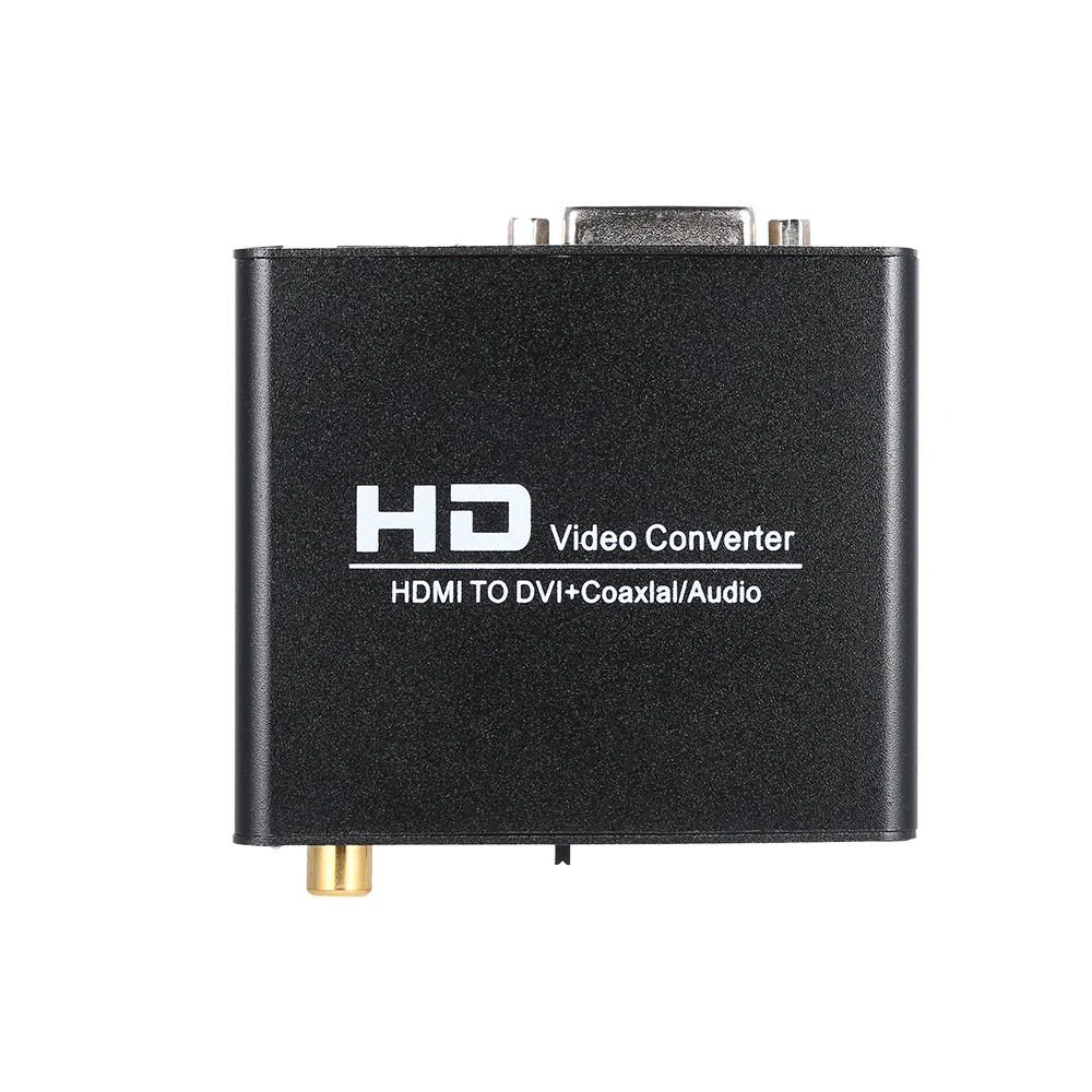 Преобразователь HD DVI коаксиальный 3 5 аудио аналоговый и цифровой сигнальный