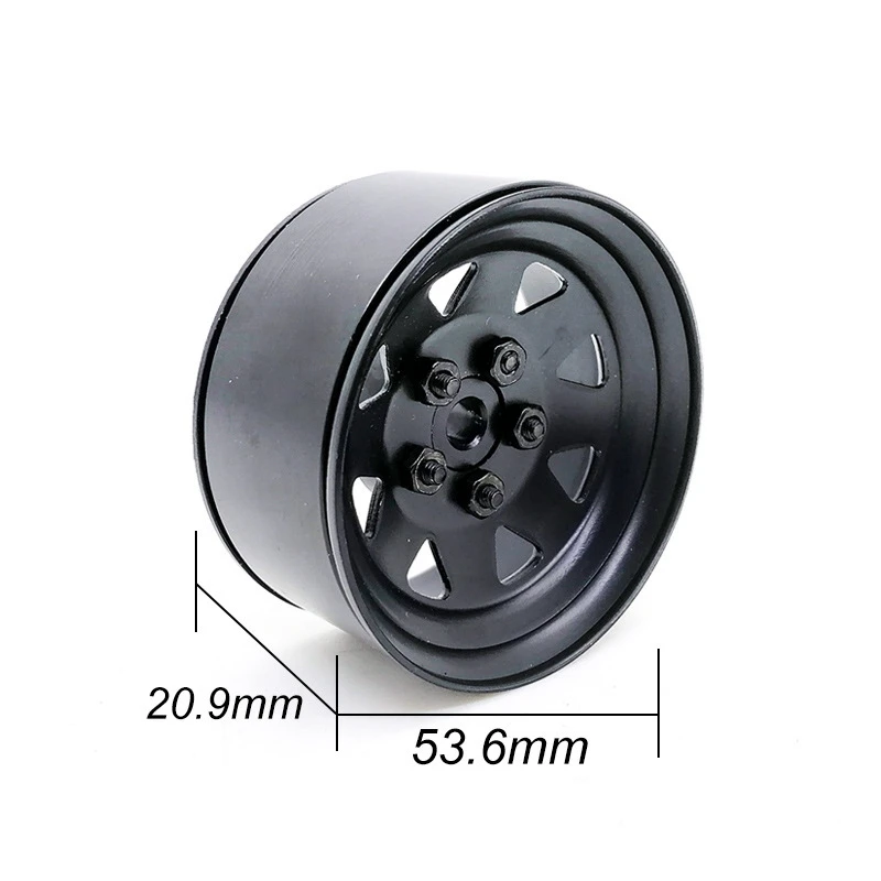 

4Pcs Metal 1.9 Beadlock Wheel Rims Hub for 1:10 RC Crawler Axial D90 SCX10 CC01 RC4WD RCRUN