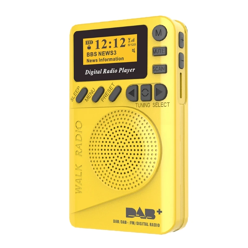 Портативный MP3 плеер Mini DAB цифровое радио FM цифровой демодулятор Built in динамик для