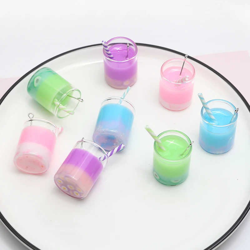 Модные серьги для женщин 6 шт. эффектные креативные красочные стеклянные