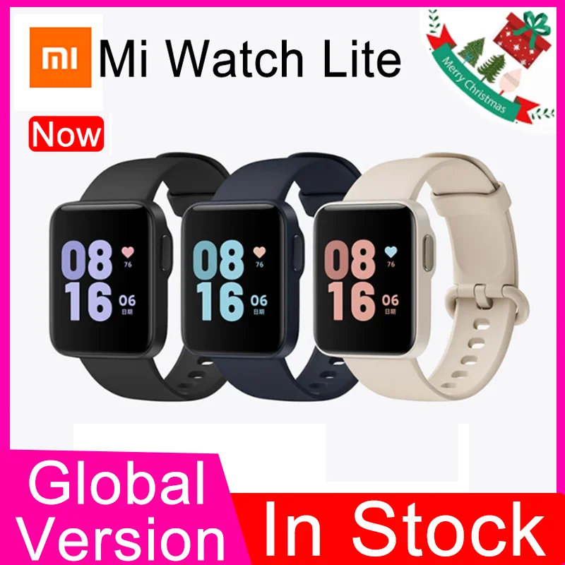 Спортивный фитнес-браслет Xiaomi Mi Watch Lite умные часы с GPS Bluetooth 5 водонепроницаемые до
