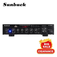 sunbuck home theater amplifiers av 299bt usb fm 5 0 bluetooth mp3 2 mic input 2ch 2000w 50hz stereo power amplifier