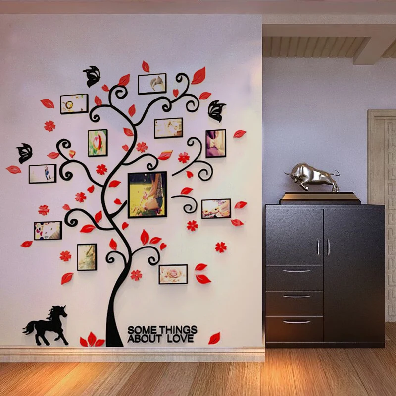 

107x130cmDIY Wallpaper 3D HD Family Tree Sticker Photo Wall Family Decoration Poster Decal Wallpaper Kid Bedroom home Decoration