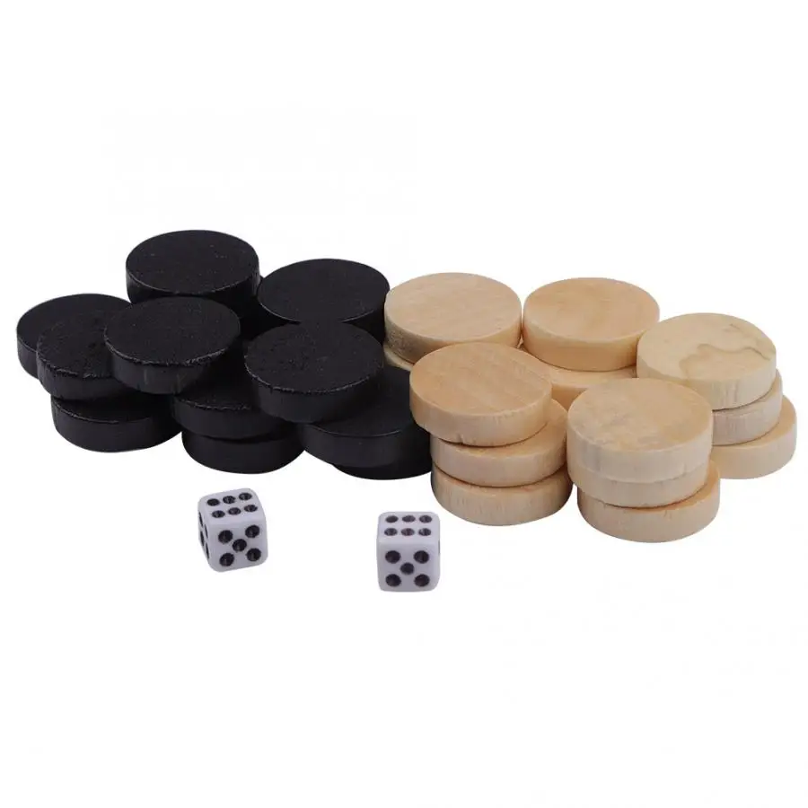 Chess Pieces 32Pcs Draughts&ampCheckers&ampBackgammon Piece for Kids Board Game Learning Camping For Games Accessory | Спорт и