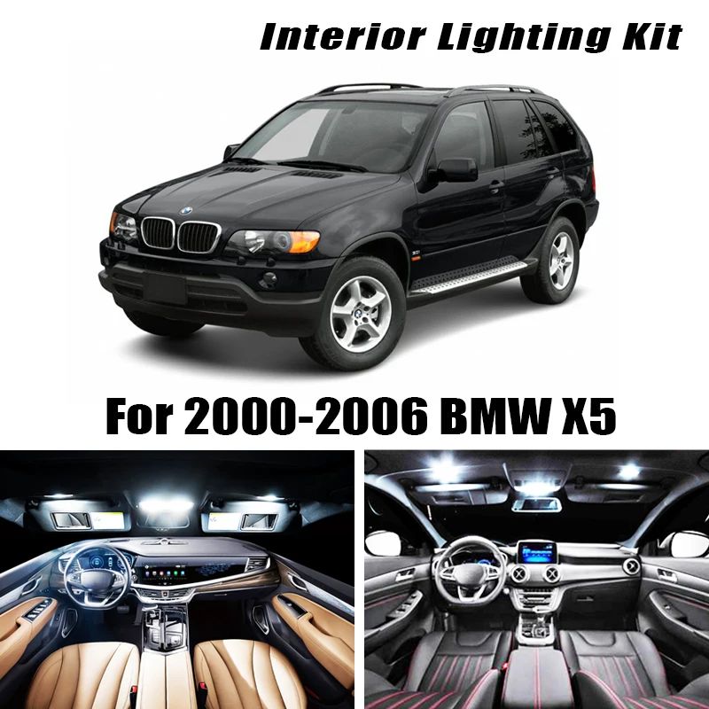 

22pc canbus Error Free LED Reading Bulb Interior Dome Map Light Kit for 2000-2006 BMW X5 E53 3.0i 4.4i 4.6is 4.8is 6000K White