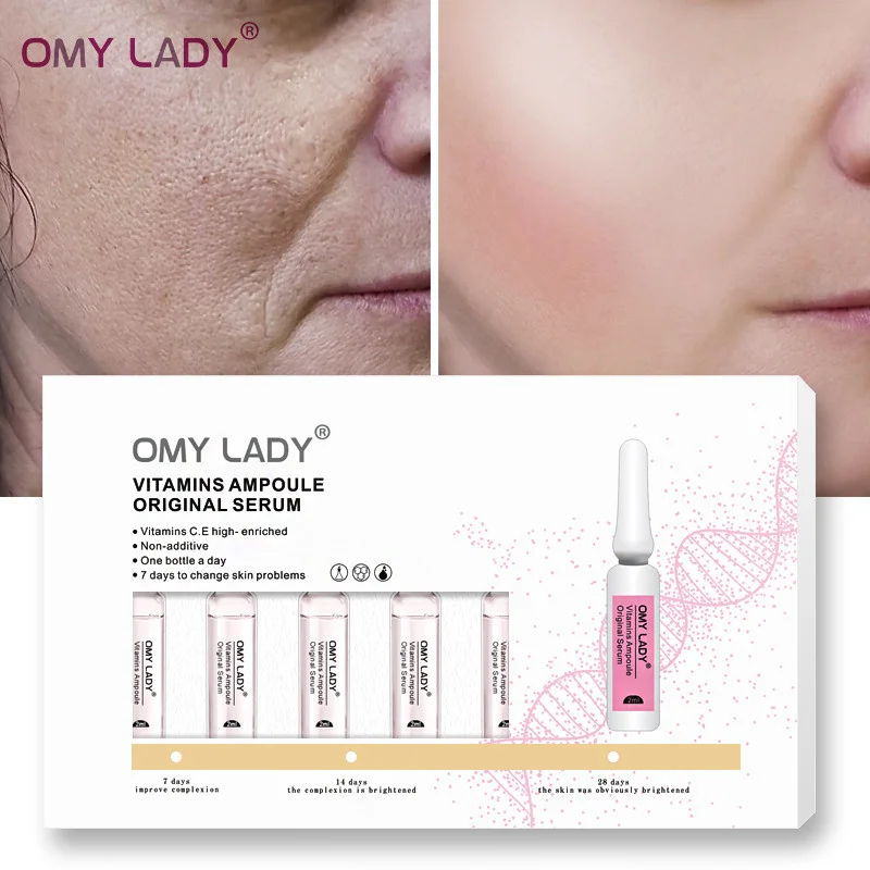 

Hydrating Skin Care Dark Spot Corrective Essence Collagen Moisturizing Smooth Anti Aging Wrinkle Fine Lines Face Serum 7Pcs/Set