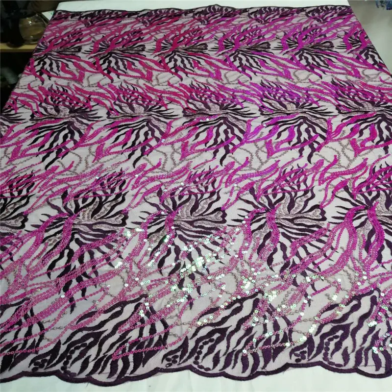 green Latest Nigerian Tulle Lace 2020 pink French Net sequins Fabric For Wedding Embroidery African | Дом и сад