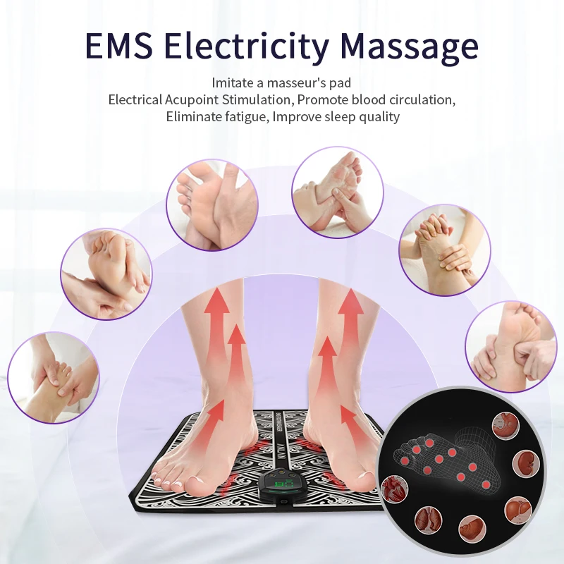 ANLAN Electric EMS Электрический массажер для ступней десятки электродов