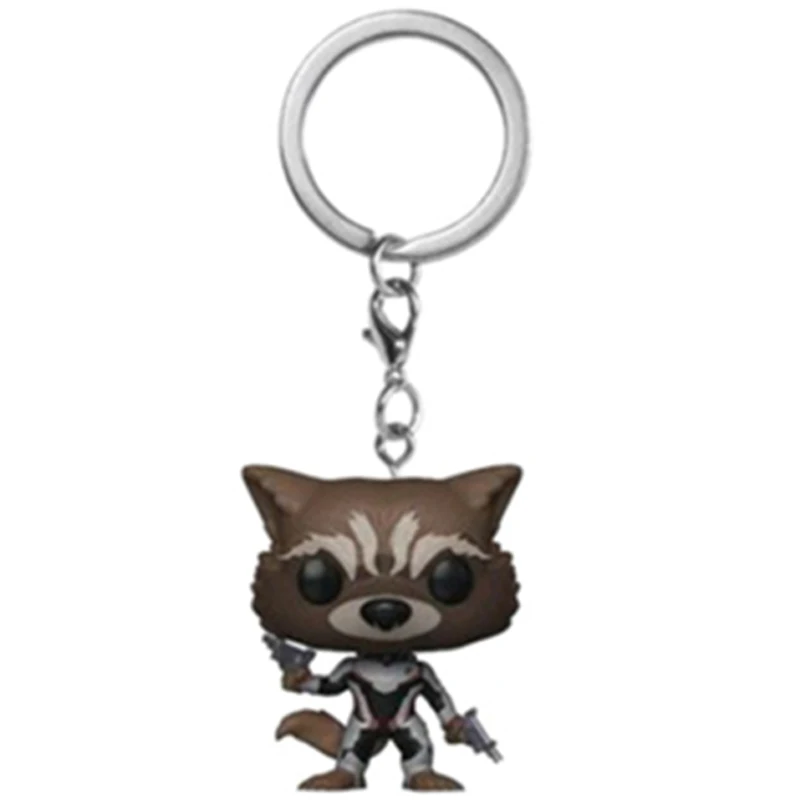 Rocket Брелок с героями Marvel брелок с Железным человеком милый автомобильный брелок DC Comics брелок с Бэтменом для ключей - Цвет: Rocket