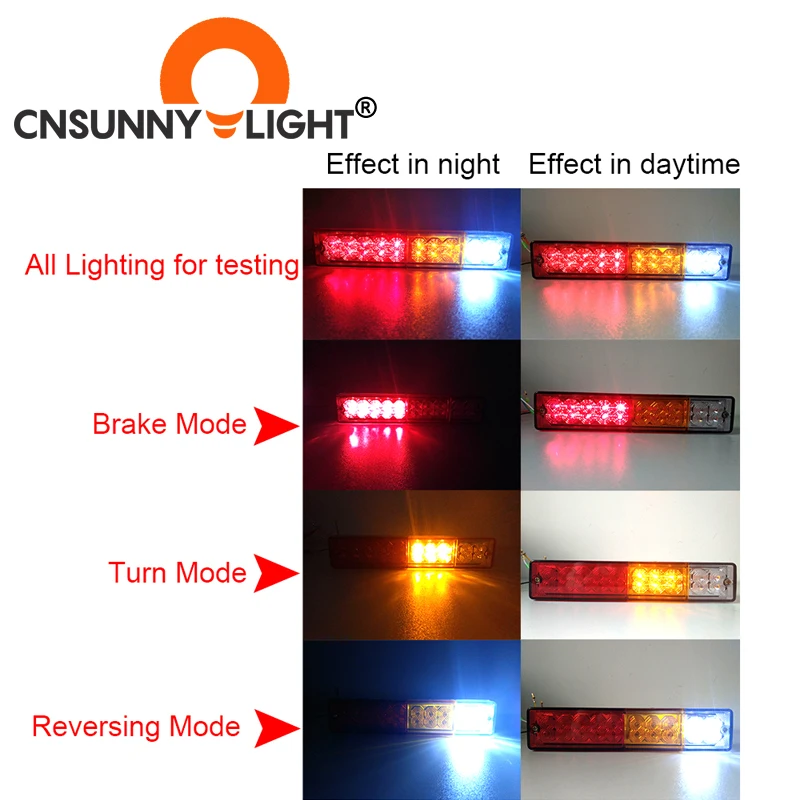 CNSUNNYLIGHT водонепроницаемые LED задние фонари 20leds ATV Прицеп Яхта Автомобиль задний
