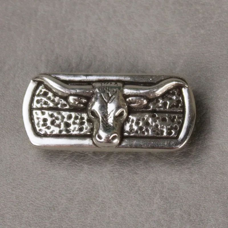 Сделай Сам Кожа ремесло фурнитура античное серебро Западная корова голова Concho # JP