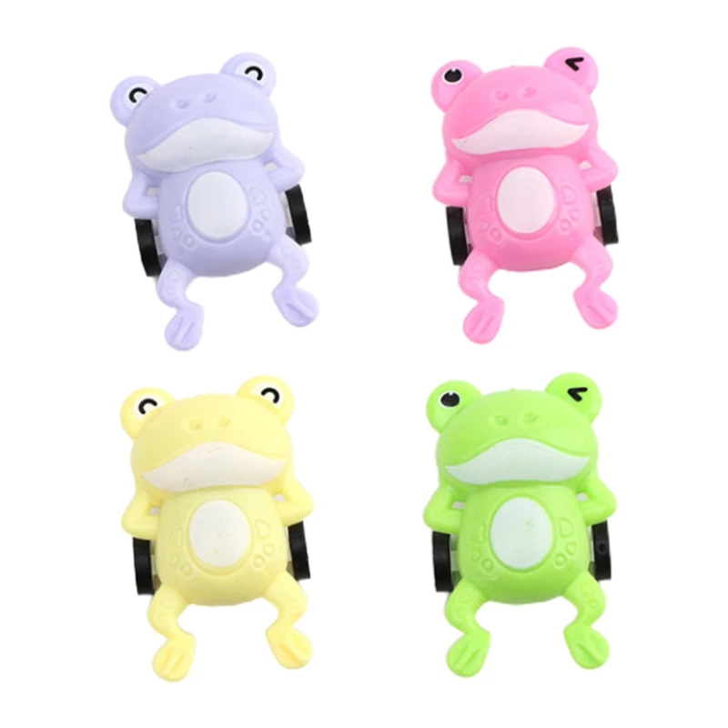 4 Pieces Kids Frog Shaped Pull Back Car Set for Boys/Girls Birthday Gifts for Kids 6-8 Creative Relieve Boredom Game