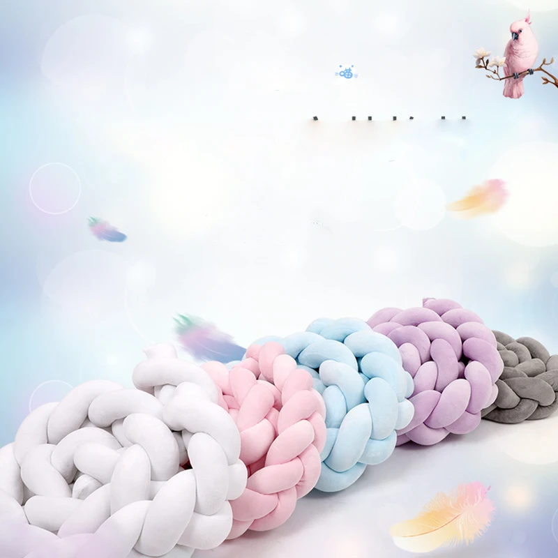 Бампер для детской кроватки новорожденных бампер комнаты с узлом длинными