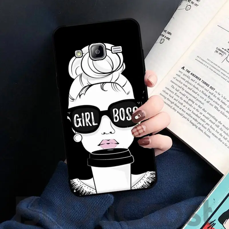 

Girl Boss Pink Women Cartoon For Samsung J2 4 5 6 7 8 Prime Pro Plus Duo Neo J415 2016 8 9 J600 737 730