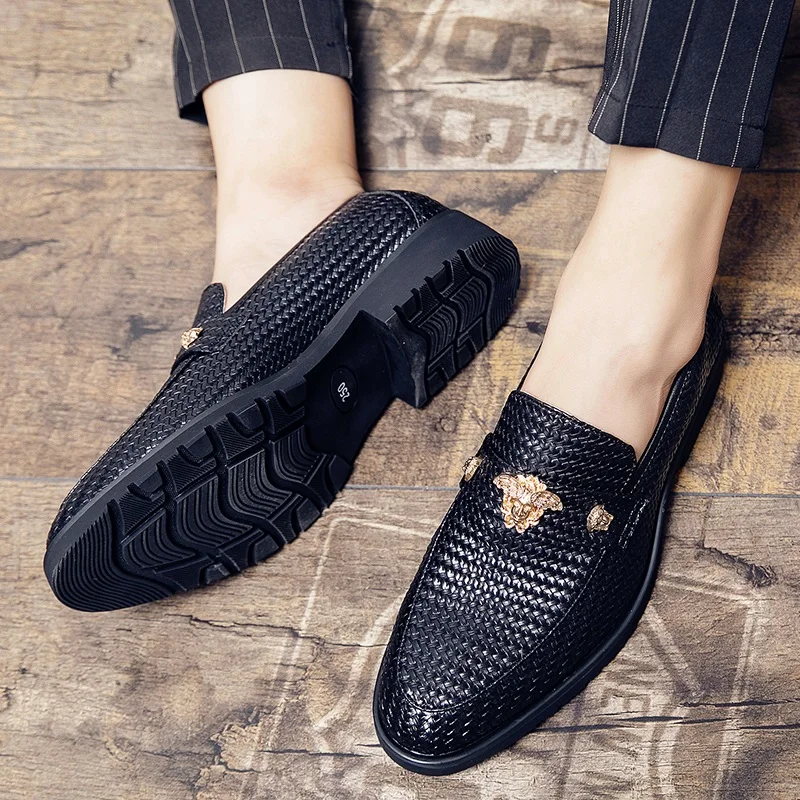 

Summer Leather Shoes Men Casual Formal Shoes Luxury Fashion Wedding Loafers Men's Italian Leather Oxford Shoes Large size 48