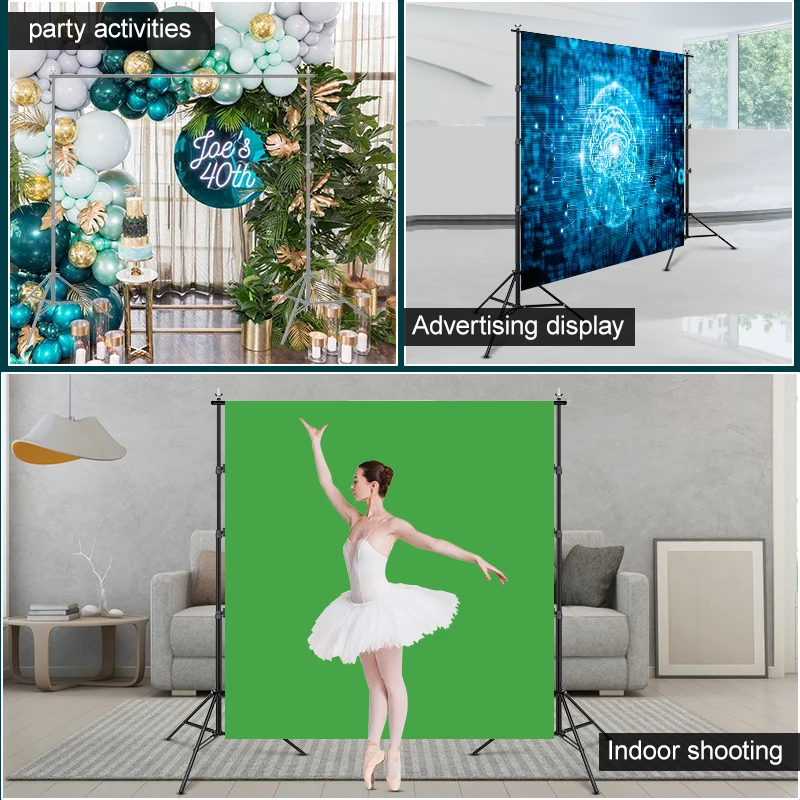 PYNSSEU Photo Background Stand 5 Size Adjustable Photography Muslin Support System with Carry Bag for Chroma Video | Электроника