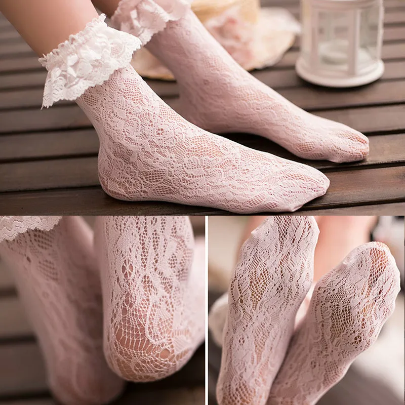 Hirigin 2019 сексуальные кружевные носки с цветами для женщин популярные летние