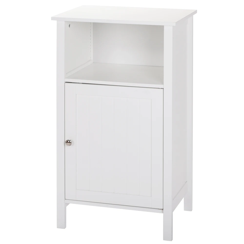 

Bathroom Cabinet One Door with Chrome Handle FCH Waterproof and Moisture-proof Easy To Install White [US-W]