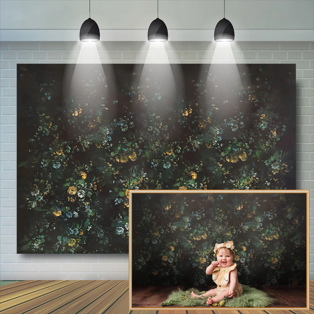 

Floral Photography backdrop Newborn party balloon Baby backdrops celebration children colorful flags stars background