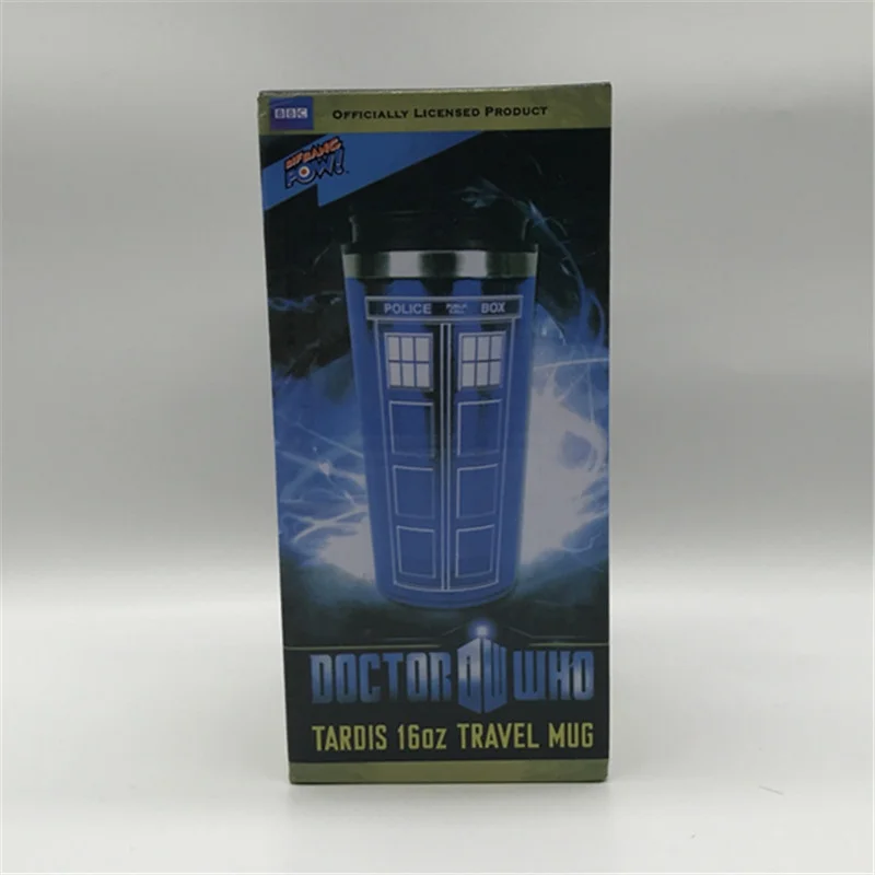 Удивительная дорожная кружка Doctor Who TARDIS объемом 16 унций пластиковая портативная