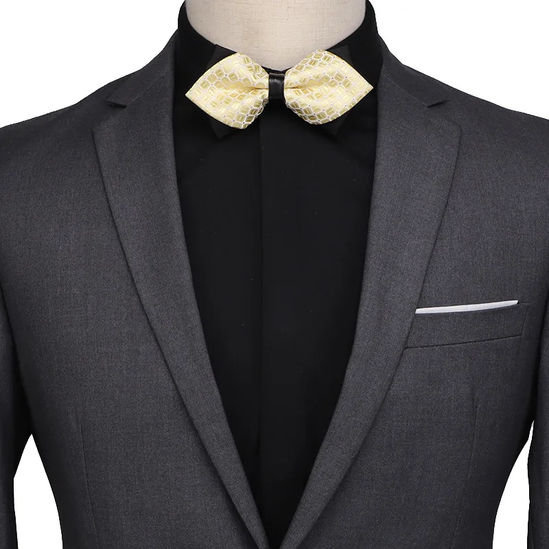 Linbaiway классический облегающий мужской костюм с бантом вечерние свадебные