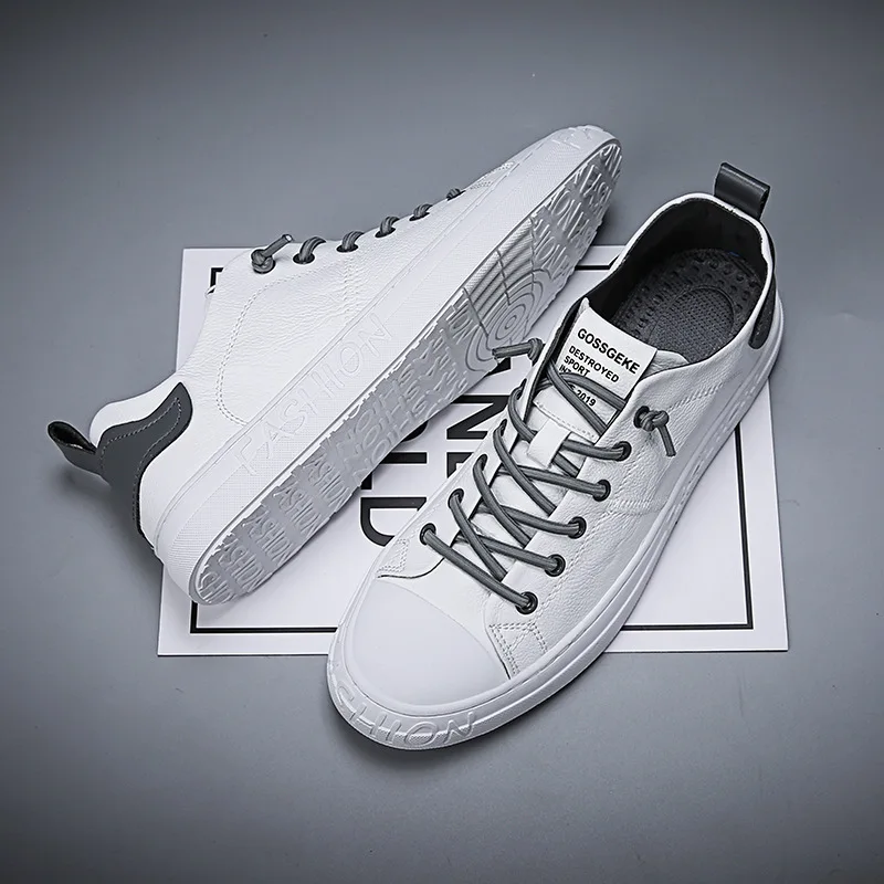Шнуровка с низким вырезом для мужчин из PU искусственной кожи повседневная обувь