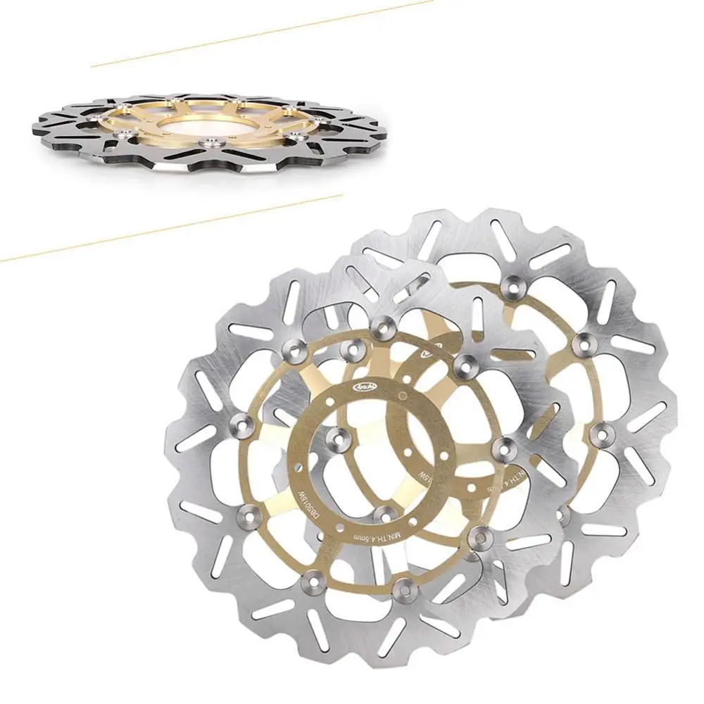 

Комплект передних тормозных дисков и колодок для CBR600RR 2003-2004, запасные аксессуары для мотоциклов, золото