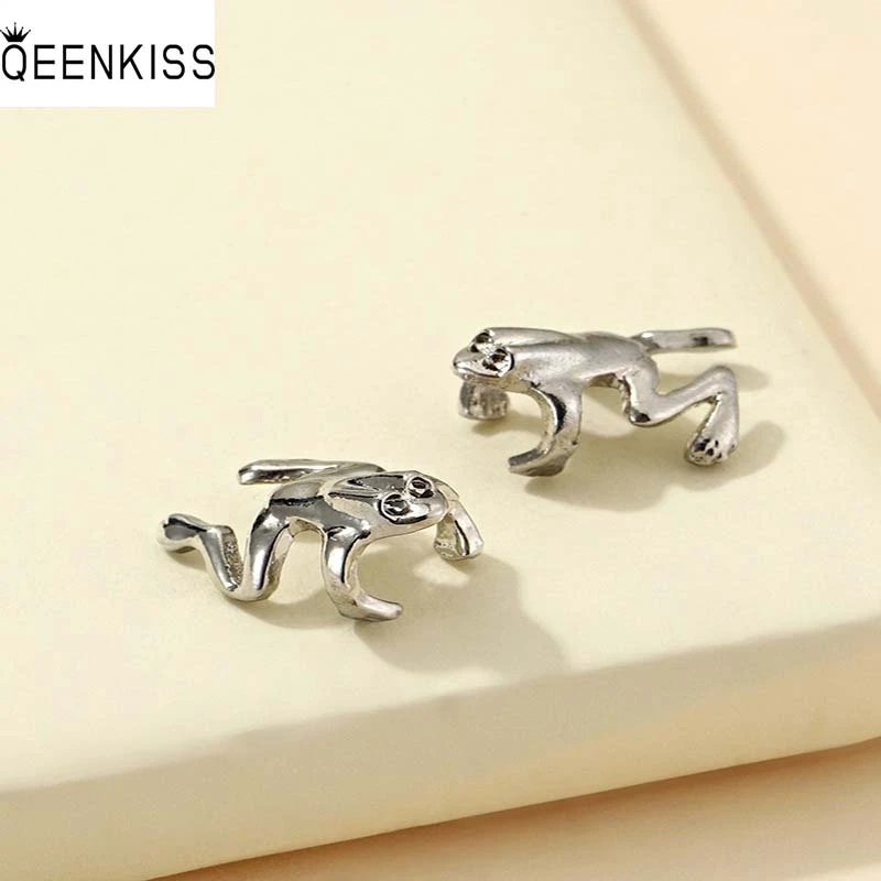 

QEENKISS EG6343 2022 ювелирные изделия, оптовая продажа, модные женские серьги-клипсы для дня рождения, свадьбы, ретро, простые, антикварные, серебрян...