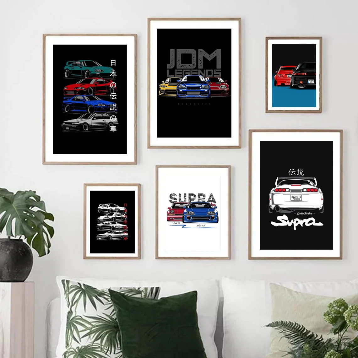 Картина на холсте супер автомобиль Supra 2JZ JDM легенды современный Nissan настенный