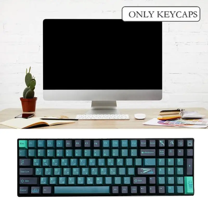 

129Pcs High Quality PBT DYE-SUB Anti-grease Coating Keycaps New Mechanical Keyboard Cap for CHERRY Profile 129 Keys