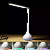 led desk lamp eye protection table lamp suitable for office bedroom study with clock calendar temperature alarm clock