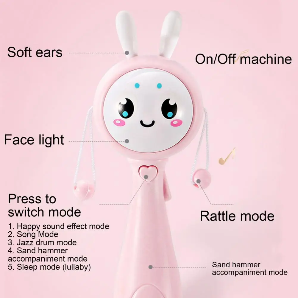 Cartoon Infant Hand Doorbell Drum Rattle Music Toy Baby Toddler Early Educational Toy Gifts