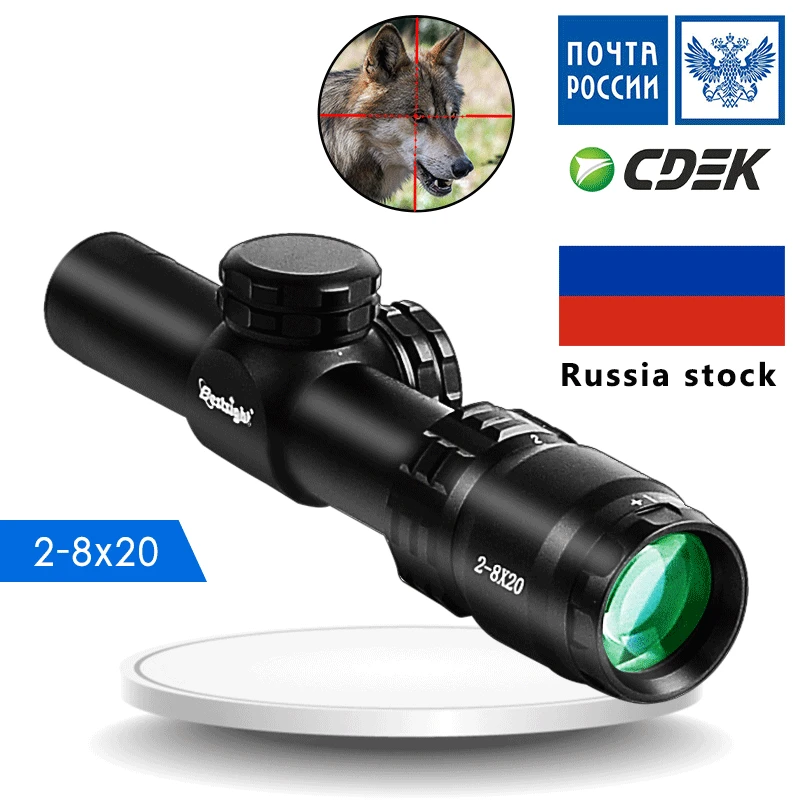 2-8X20 оптика компактный прицел охотничий прицел Mil точка Сетка прицел стрельба охотничьи воздушные пистолеты