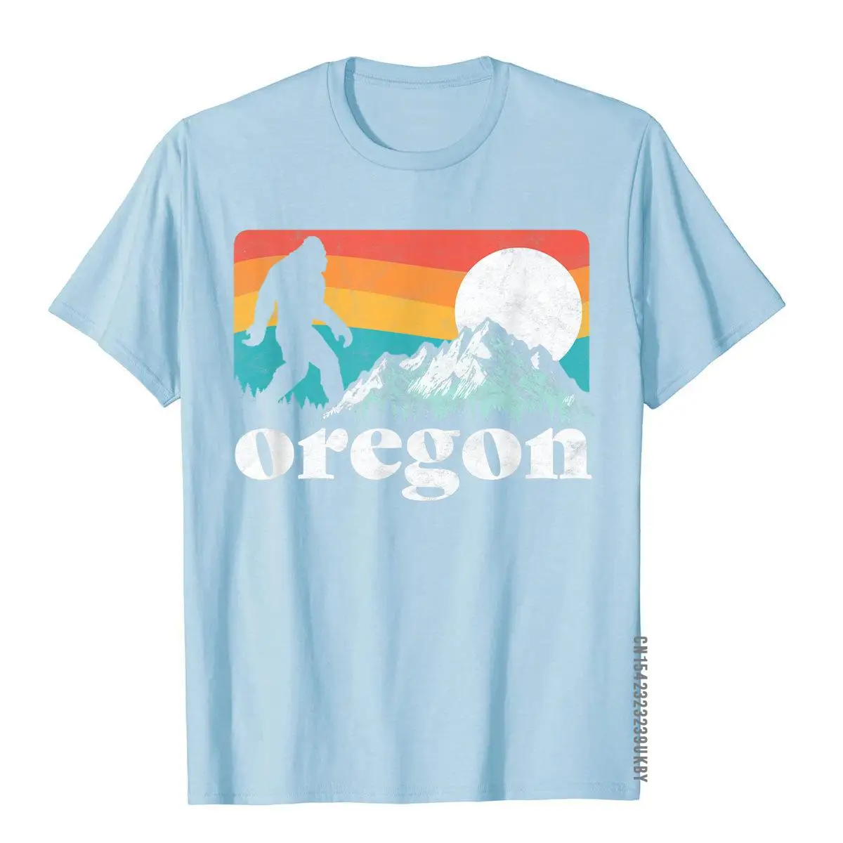 Oregon Pride Bigfoot Mountains 80'S Vintage Nature Design T-Shirt Fitted Mens T Shirt Customized Tops Tees Cotton Preppy Style |