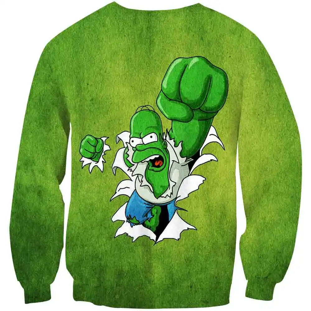 

New Sweatshirt Simpson Breaking Clothes 3D printing girl's boy's pullover cartoon funny kids hoodie children clothes 4-14Y