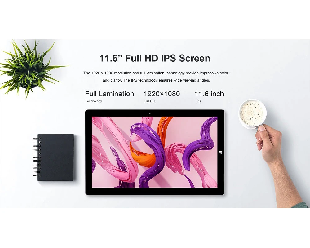 Teclast X4 2 в 1 планшетный ПК ноутбук 11,6 'ips Windows 10 Celeron N4100 четырехъядерный 8 Гб ram 256 ГБ SSD 5MP HDMI type-C с клавиатурой