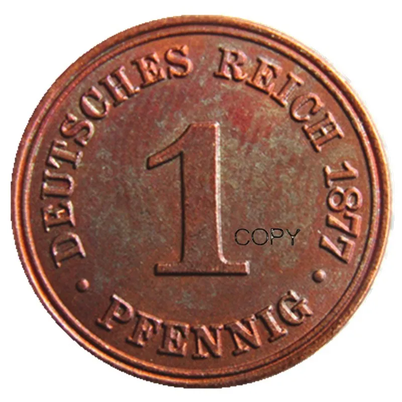 Германия 1877BB 1PFENNIG 100% Медные копировальные монеты|Безвалютные монеты| |