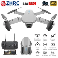 zhrc e88 drone 4k hd carema wide angle wifi fpv mini dron height hold follow me foldable rc helicopter quadcopter toys for boys