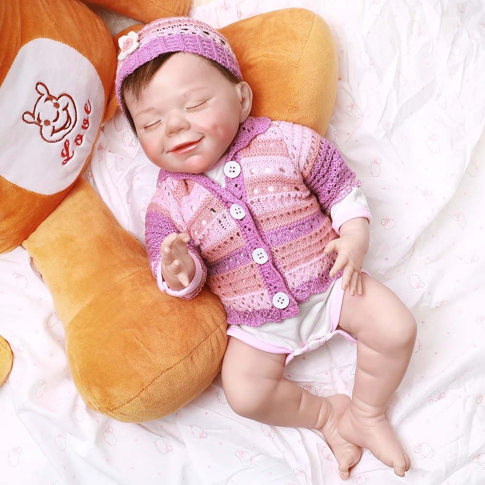 

17 Inch Realistic Newborn Fabric Body Bebe Reborn Doll Unpainted Unfinished Doll Parts DIY Blank Doll Kit