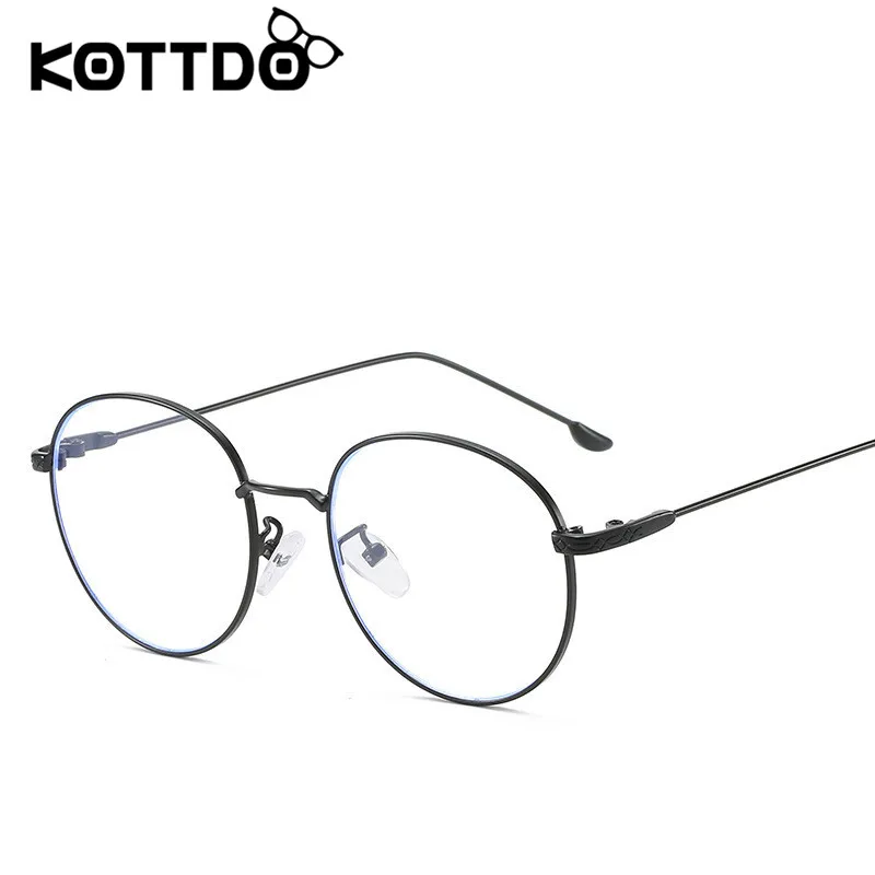 KOTTDO классические круглые оправы для очков женщин Vinatge компьютерные по рецепту
